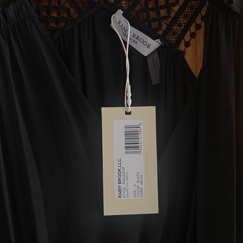 NWT $485 Ramy Brook Samantha Dress - Black Small - Picture 4 of 4